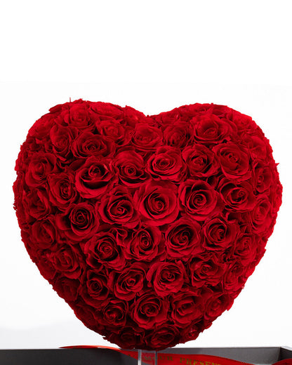 Serce XXXL Z ponad 150 Wiecznymi Stabilizowanymi Różami -